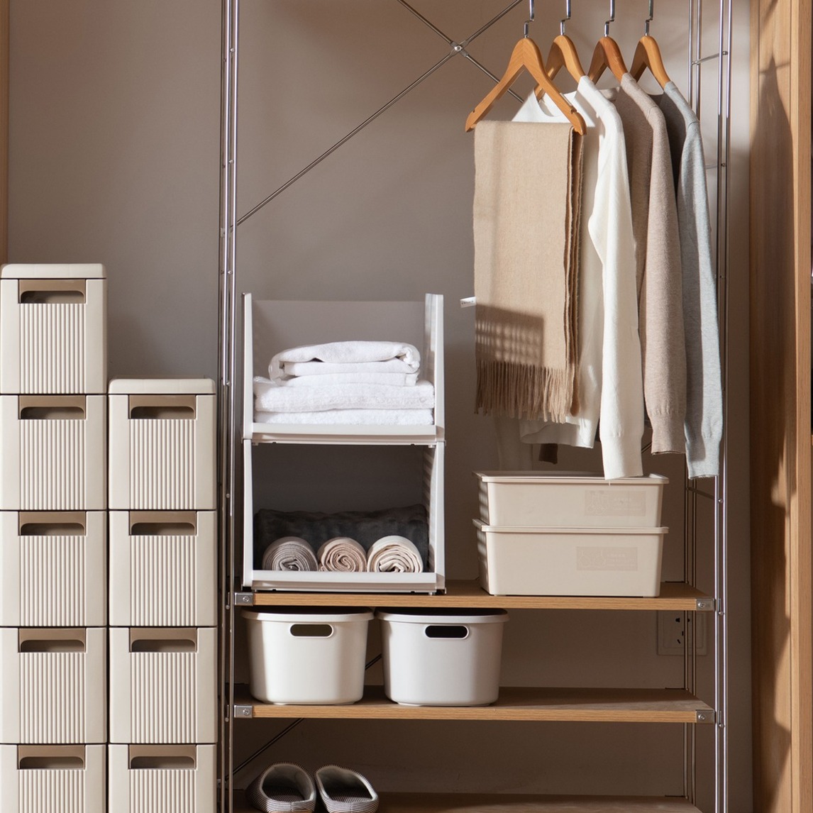 简单打造简约ins风衣帽间