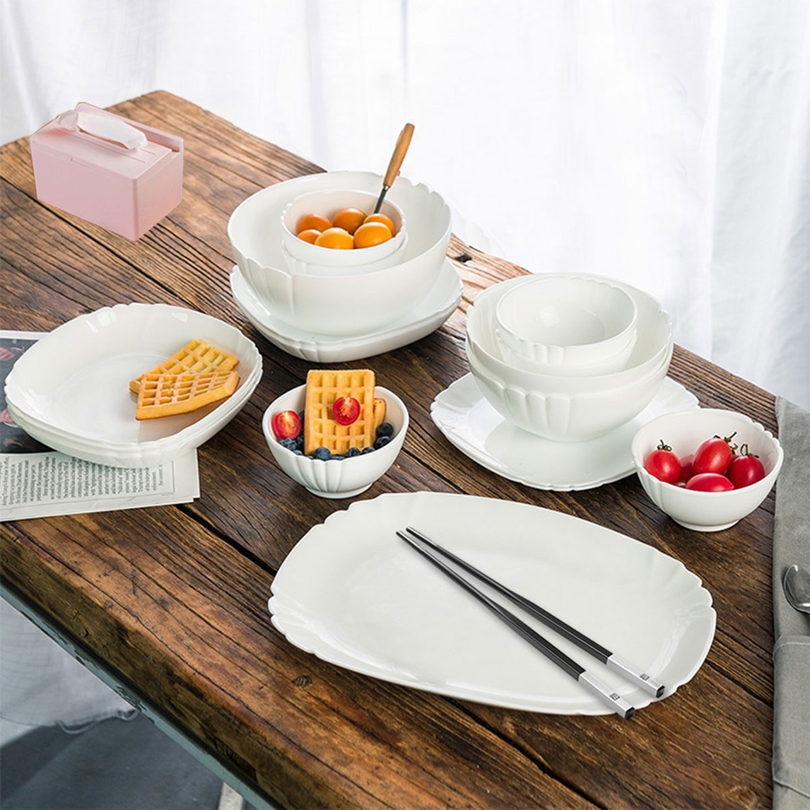 北欧风餐具,餐厅食物餐具搭配也有小心机 - 美味谷家居设计效果图 - 