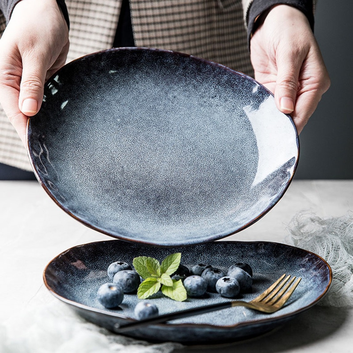 创意椭圆形的设计,摆盘新颖有趣