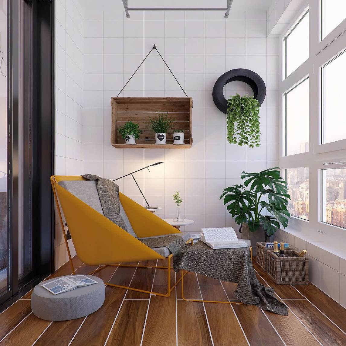 北欧风阳台,休闲好地方