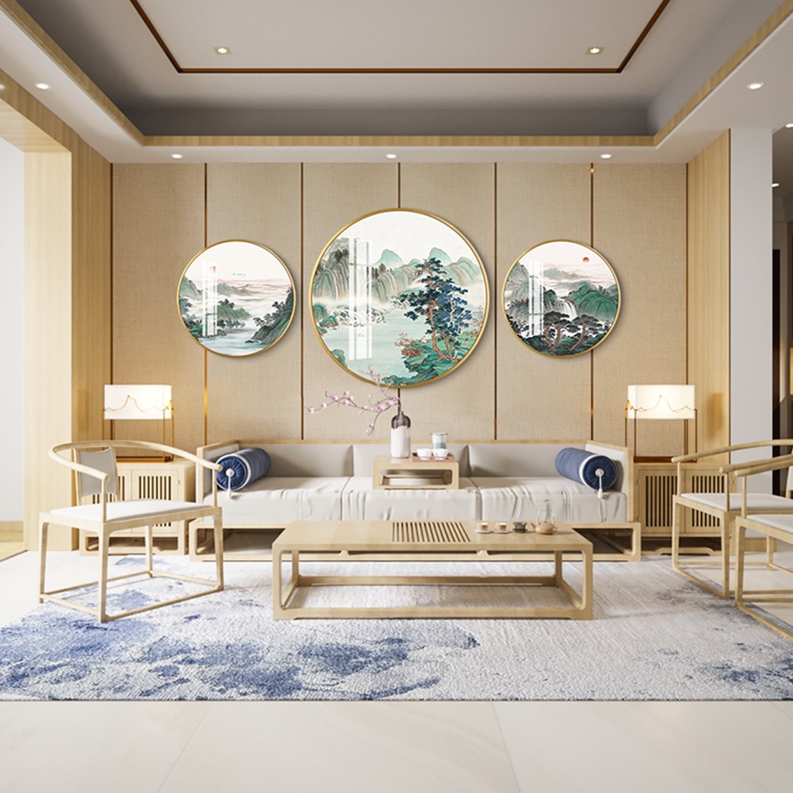 凝练唯美的新中式客厅,美的沁人心脾