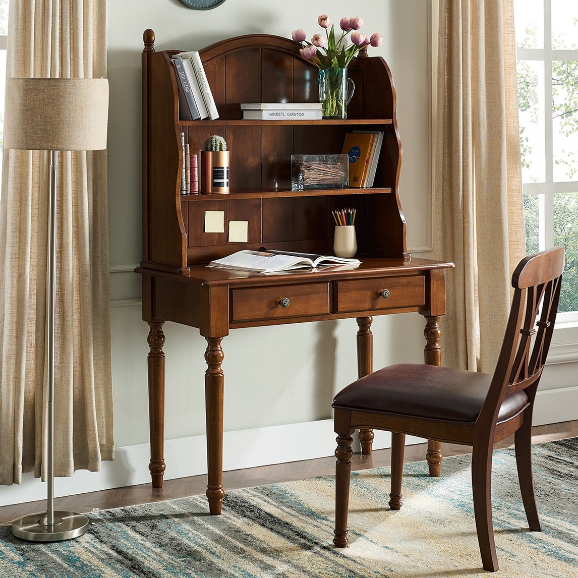 美式全实木书房一体化设计更实用