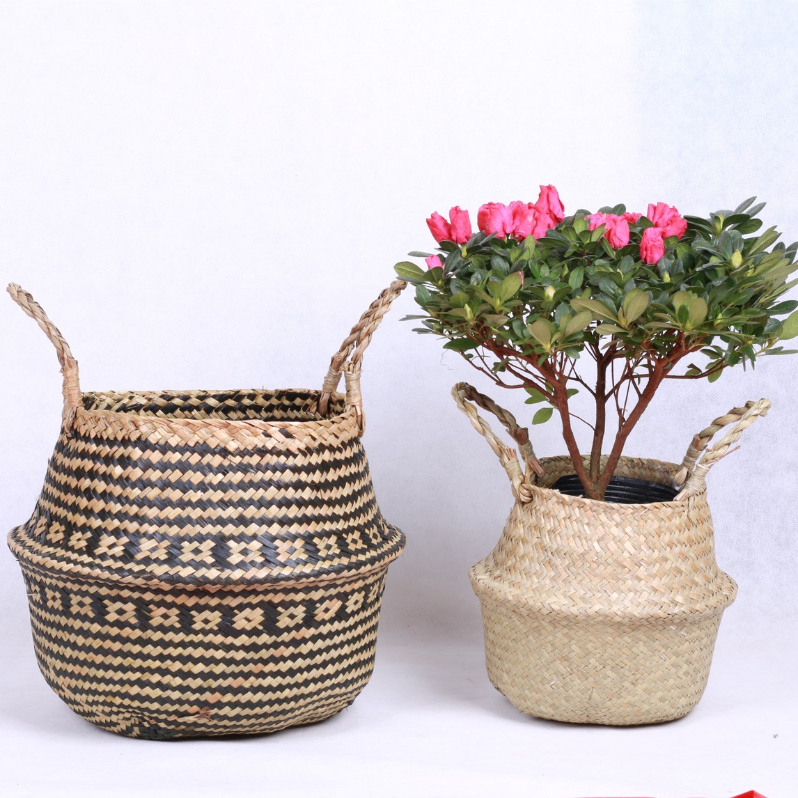 手工编织花盆插花花篮