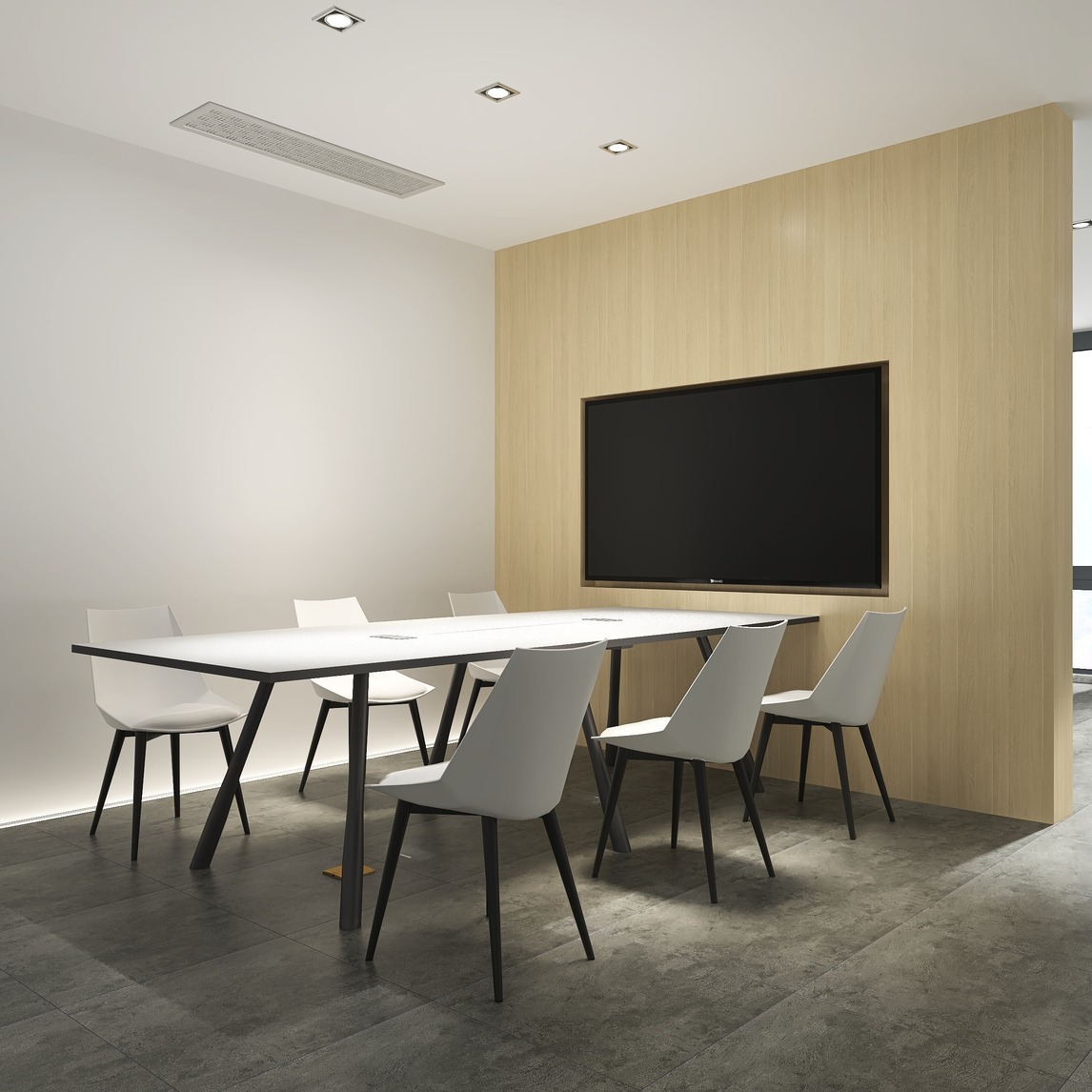 现代简约风会议室