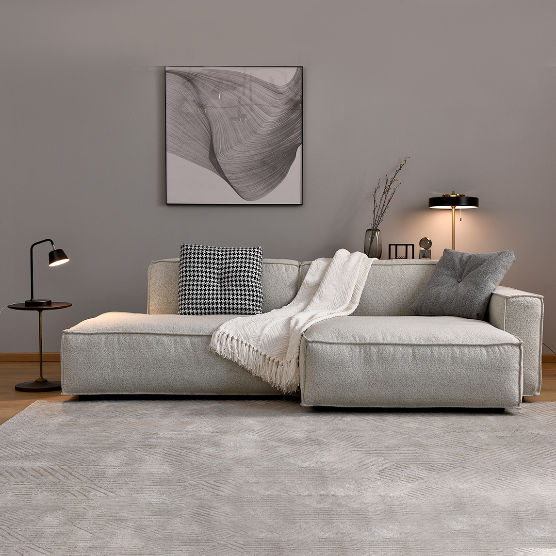 MonsenHome 现代棉麻客厅双人沙发_设计素材库免费下载-美间设计