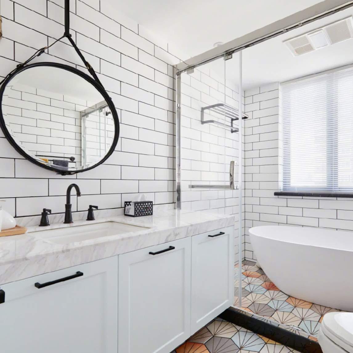 北欧风卫生间,没有女生能拒绝它