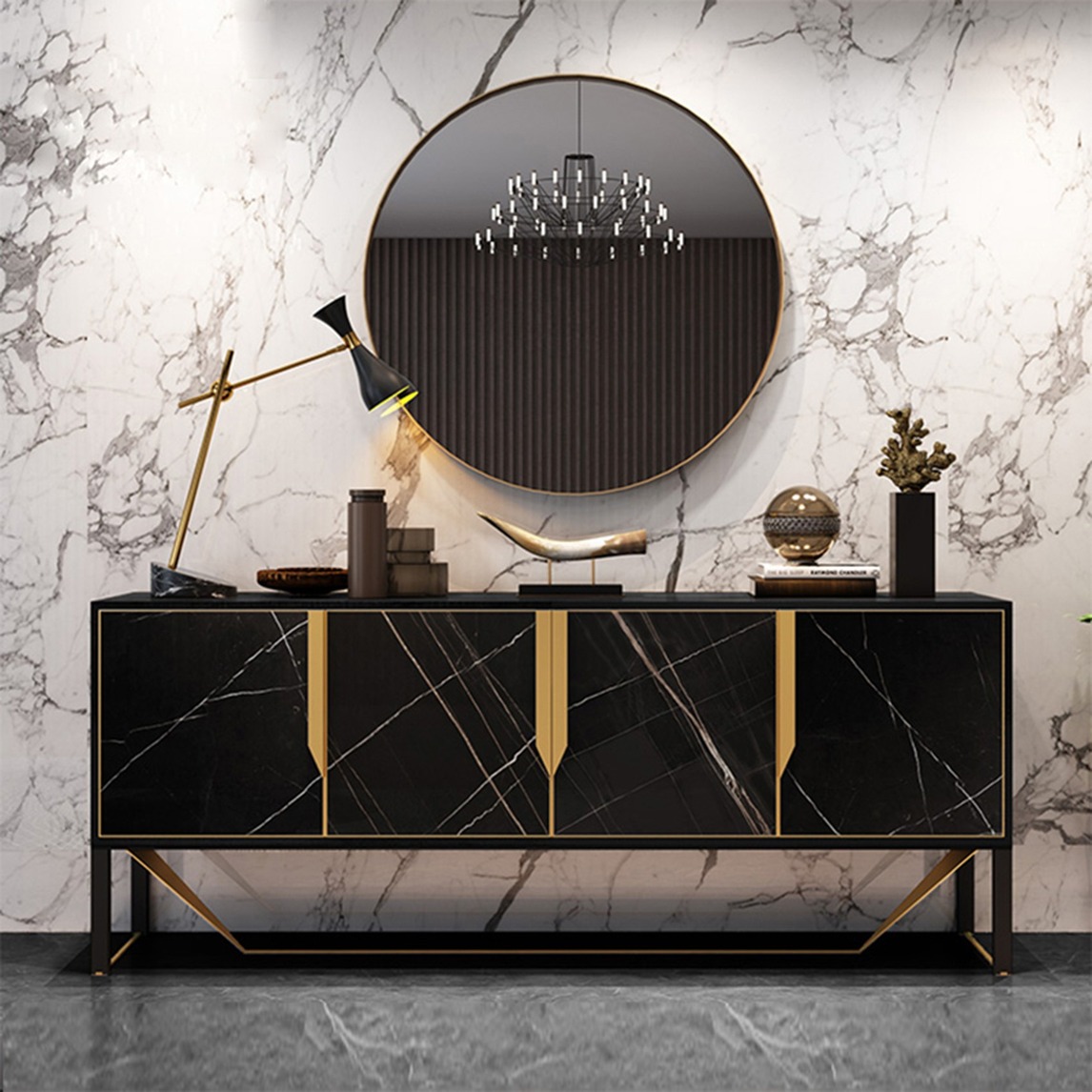 轻奢玄关,享受艺术情调 - 最in家居设计效果图 - 躺平设计家