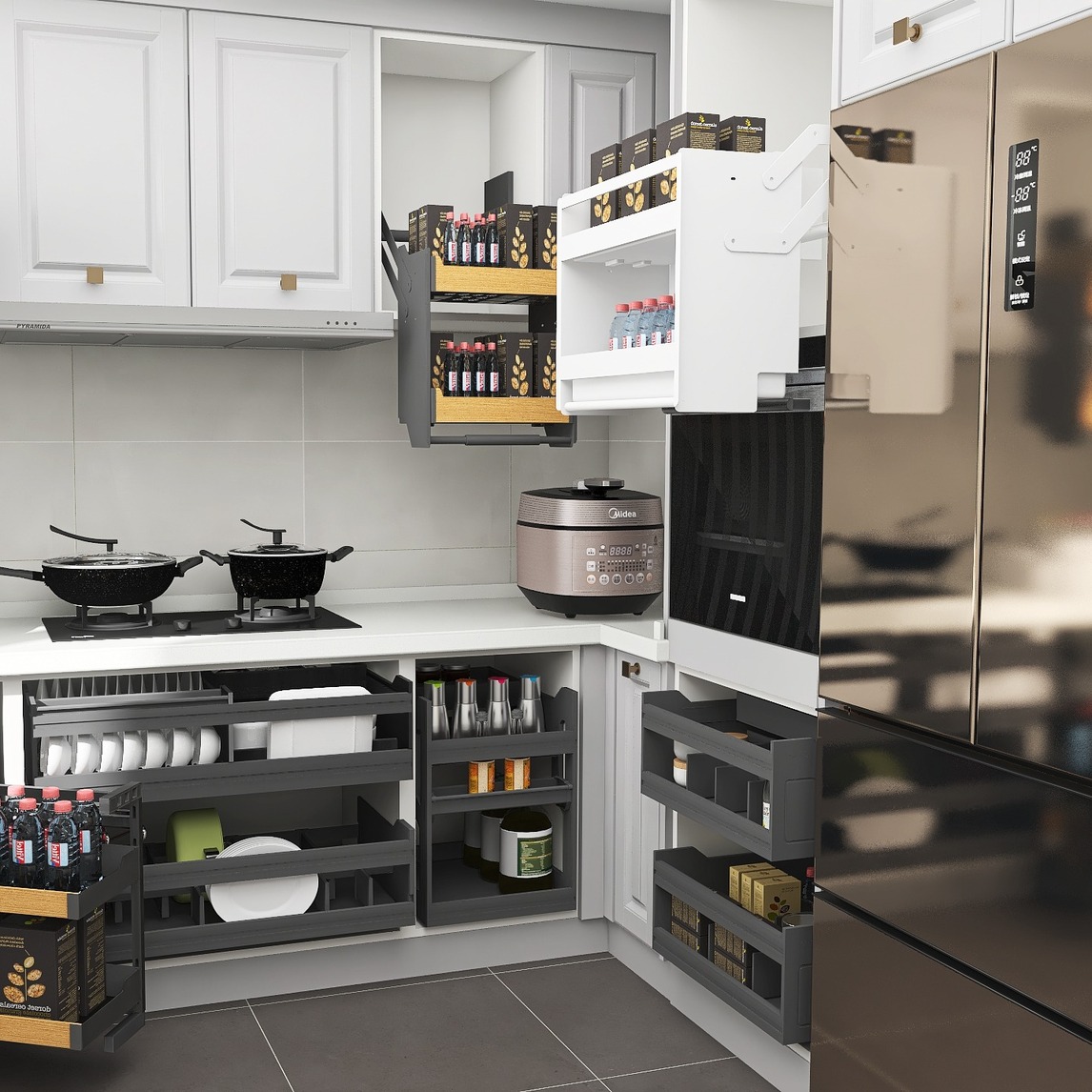 厨房收纳 - 设计师7326设计效果图 - 每平每屋·设计家