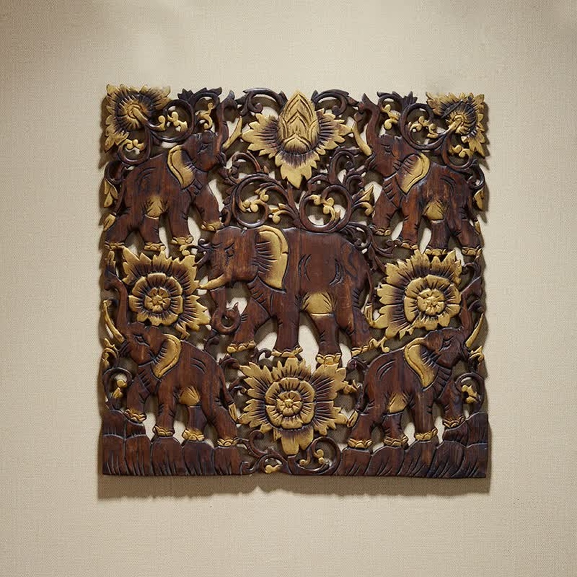 挂件手工雕刻中式木雕画