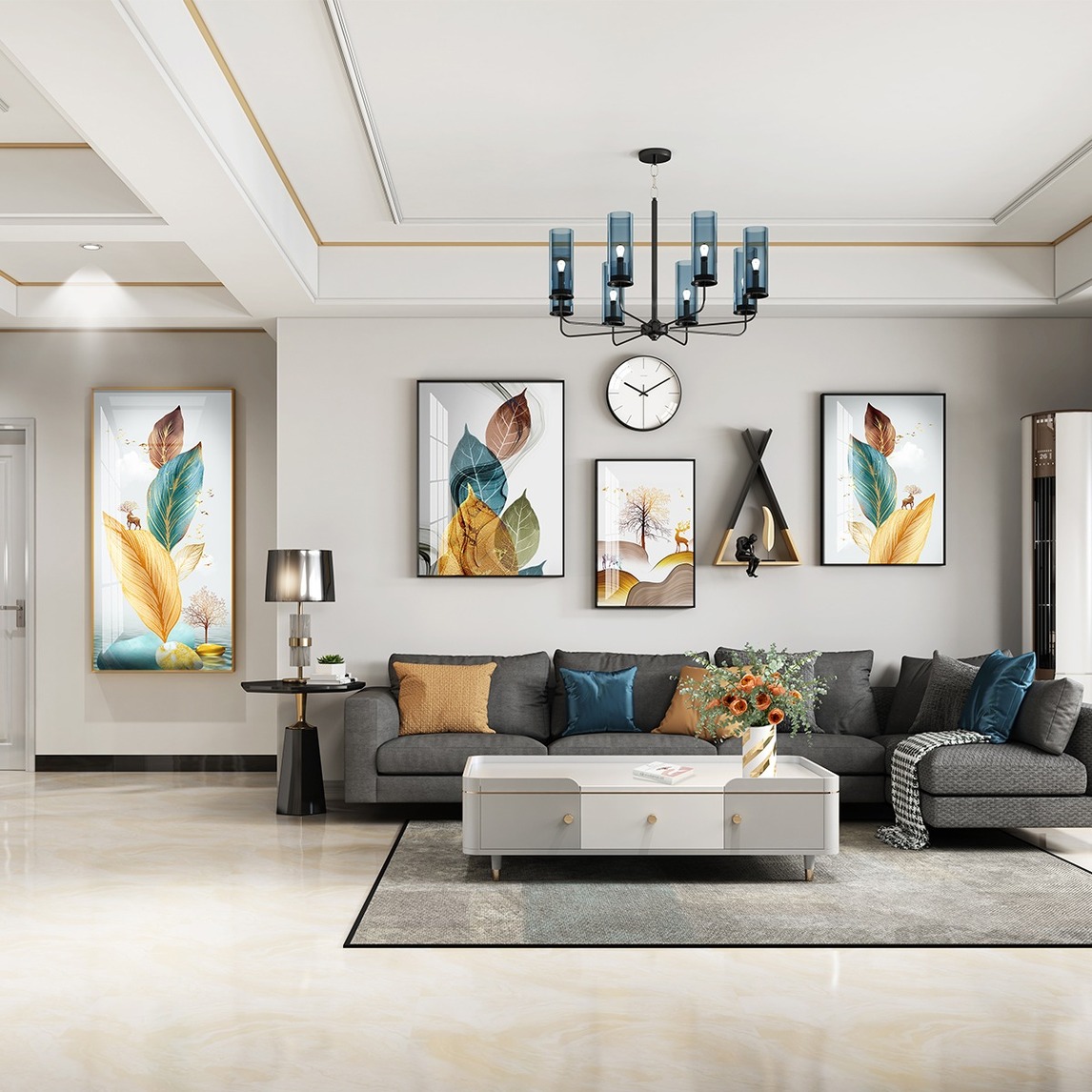 客厅玄关走道装饰 - 优享生活家设计效果图 - 每平每屋·设计家