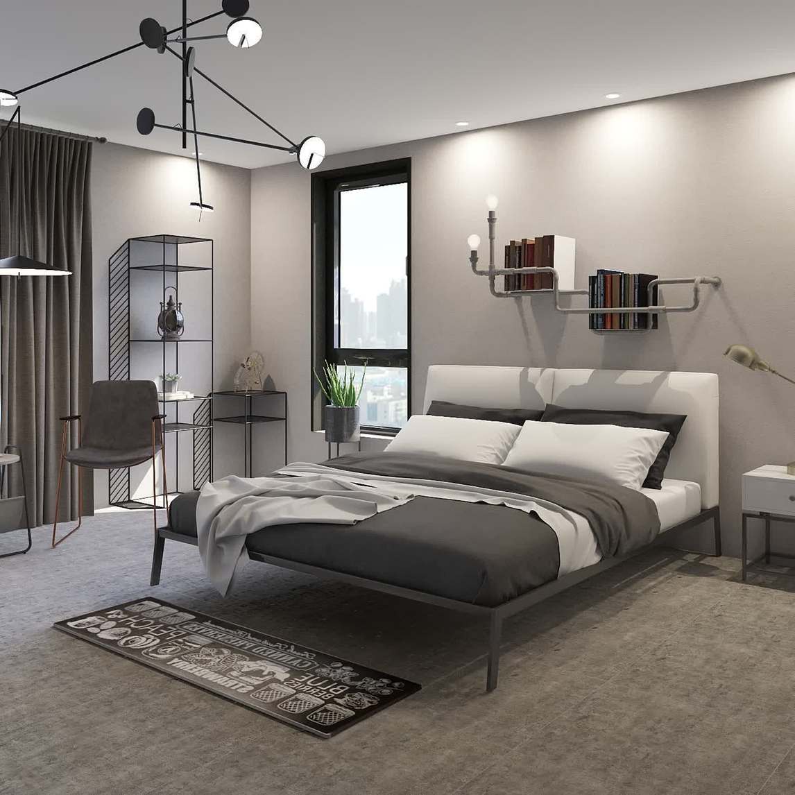 超赞轻工业风卧室,有范又硬核