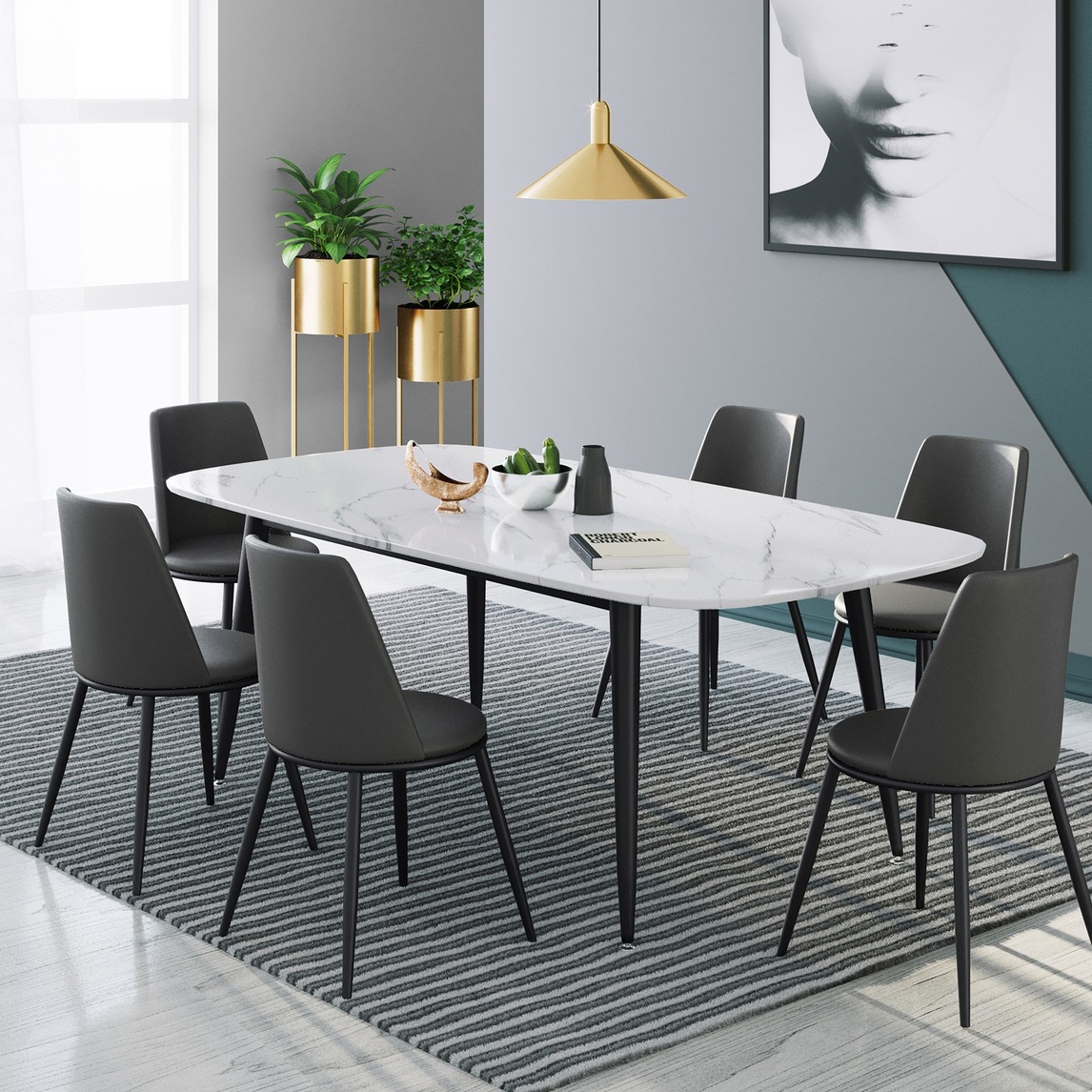 北欧风格的餐桌,在上面享用食物最幸福