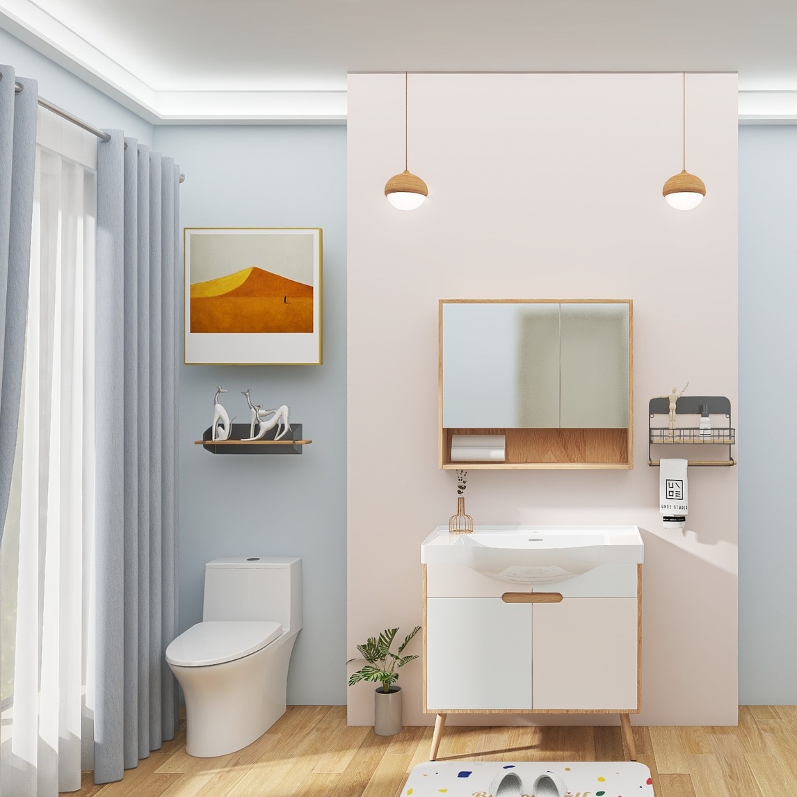 九牧卫浴日式风浴室微场景