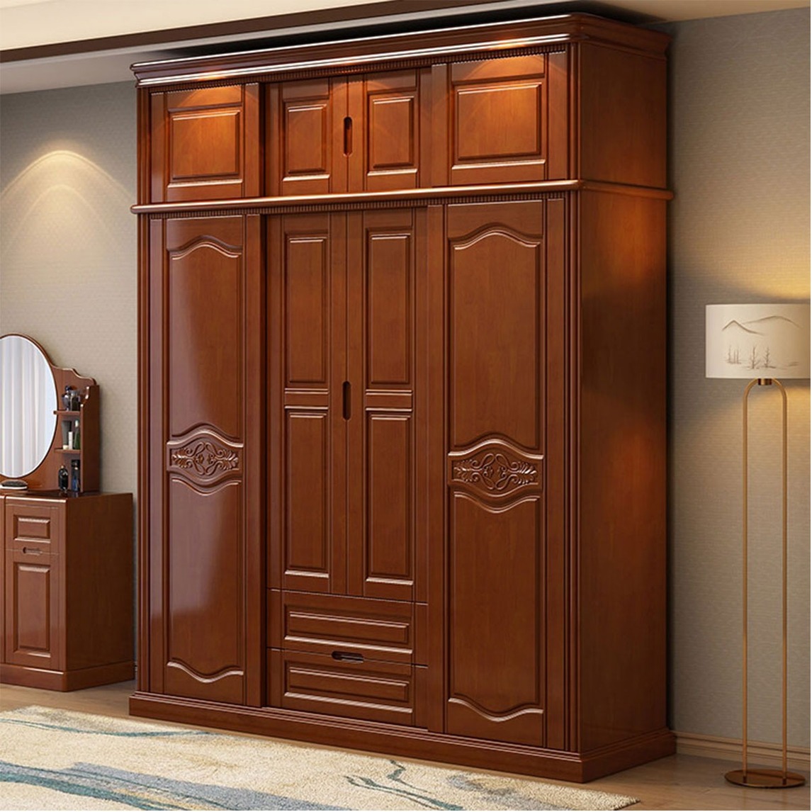 简约风格中式衣柜 - 源穆木实木家具设计效果图 - 每平每屋·设计家