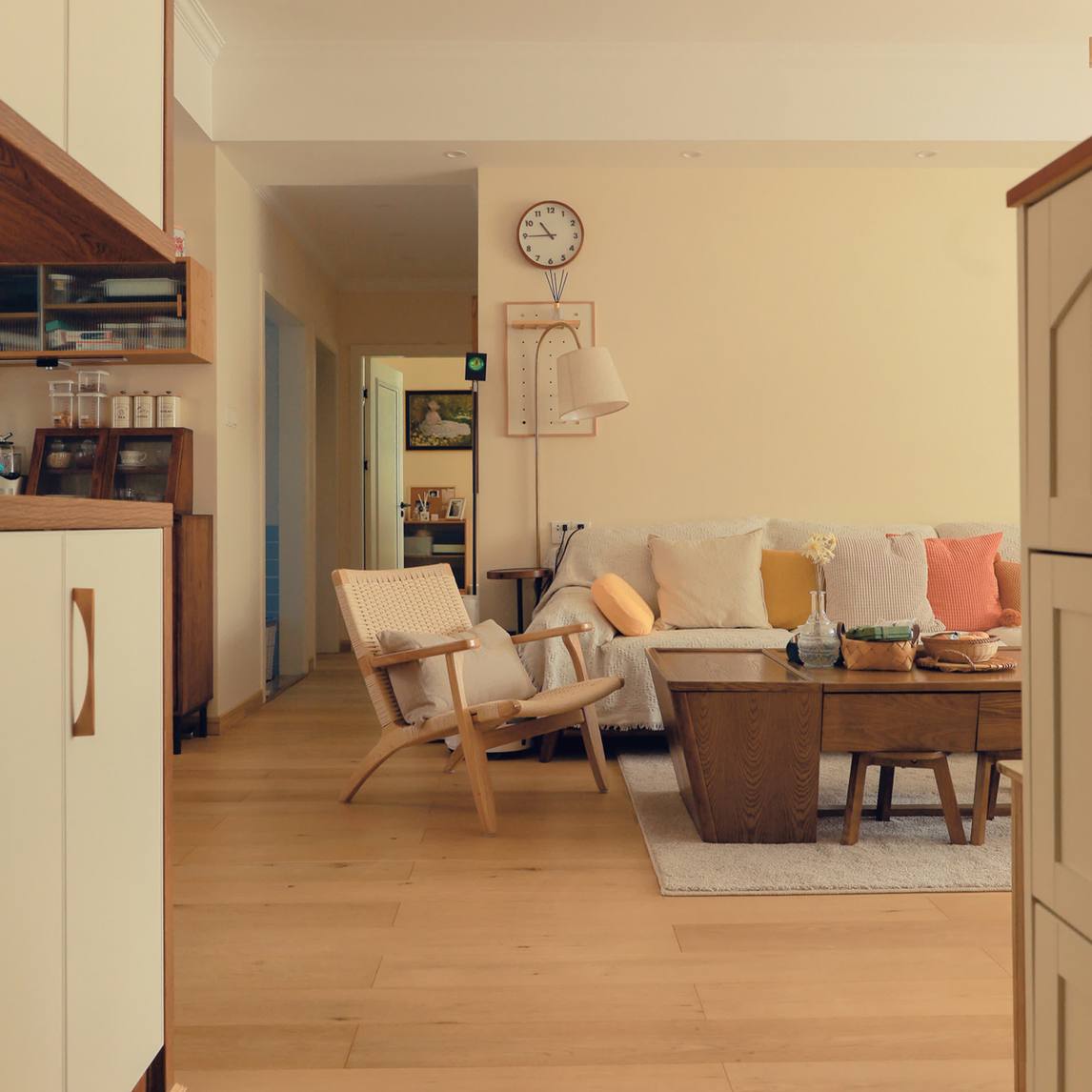 温暖素雅日系客厅寒冬里的烟火气