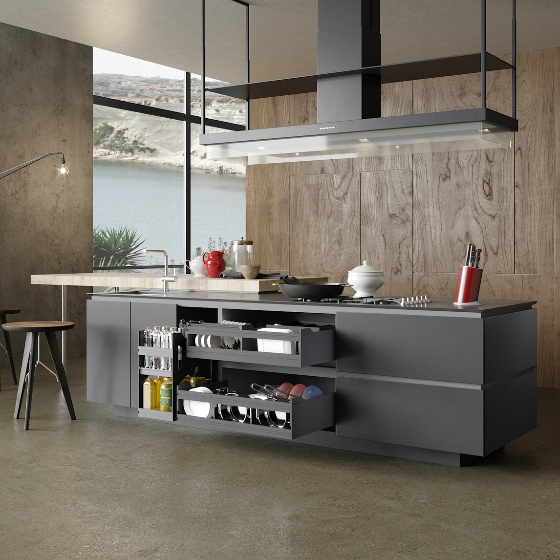 打造工业风开放式厨房