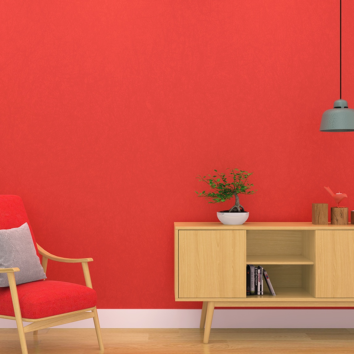 简雅红色系北欧风