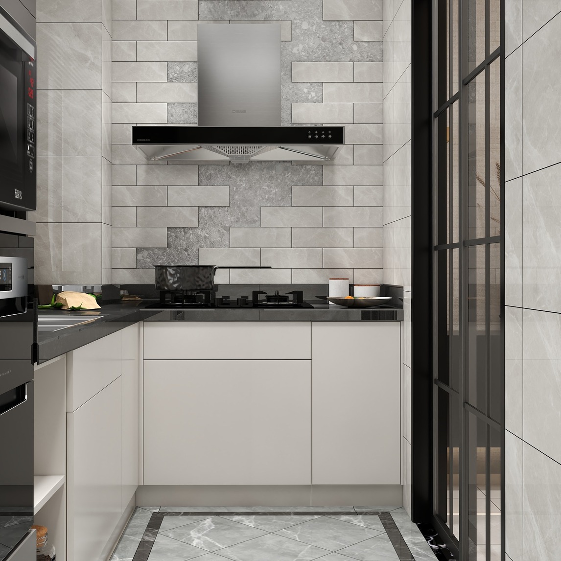 简约风厨房这样贴砖好看又省钱