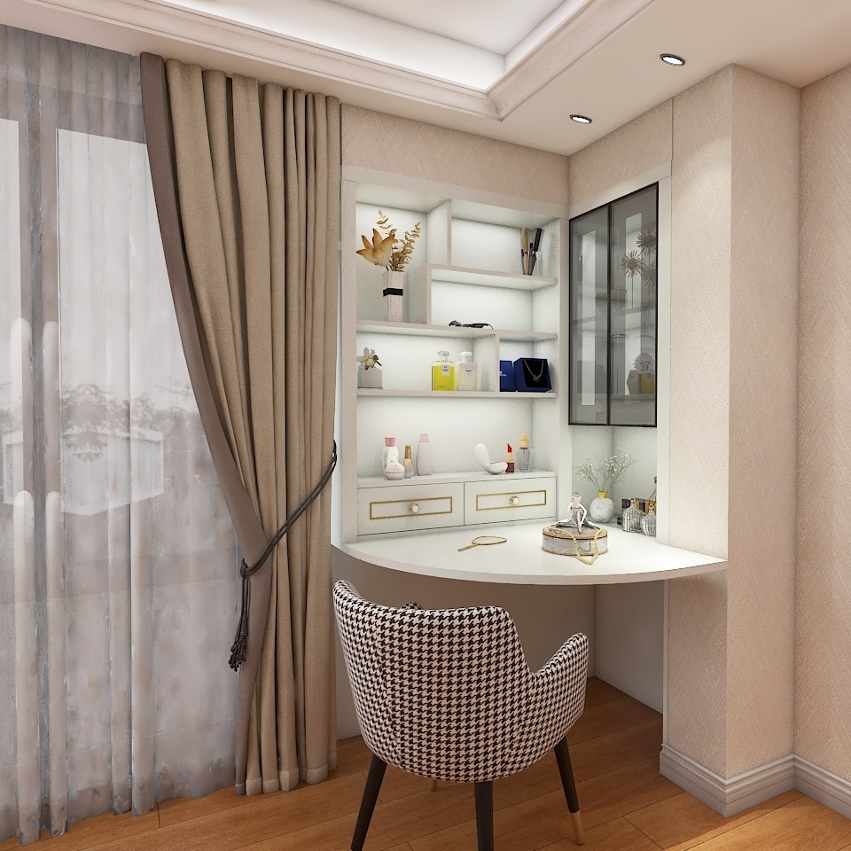最爱这个转角梳妆台了精致猪猪女必备