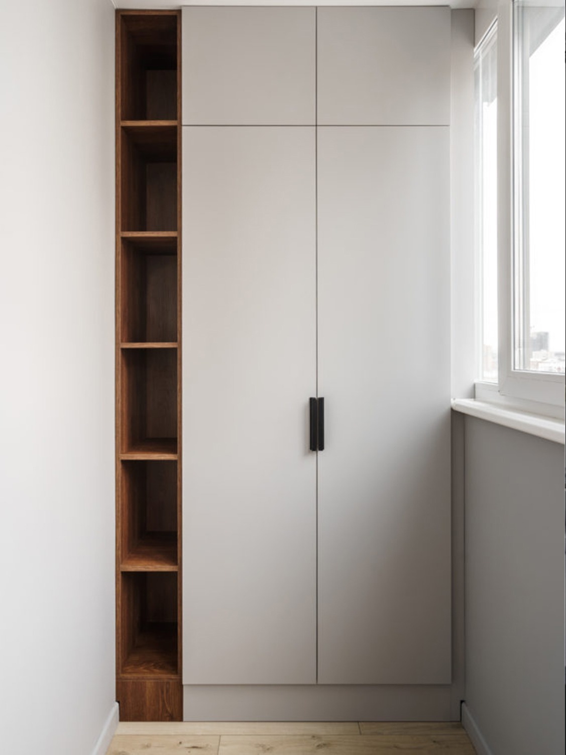 阳台一柜到顶收纳柜定制设计