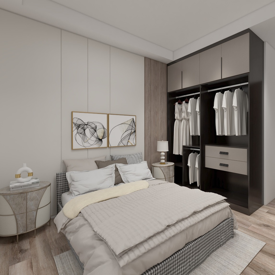 莫兰迪色系卧室回到家就最想去的地方