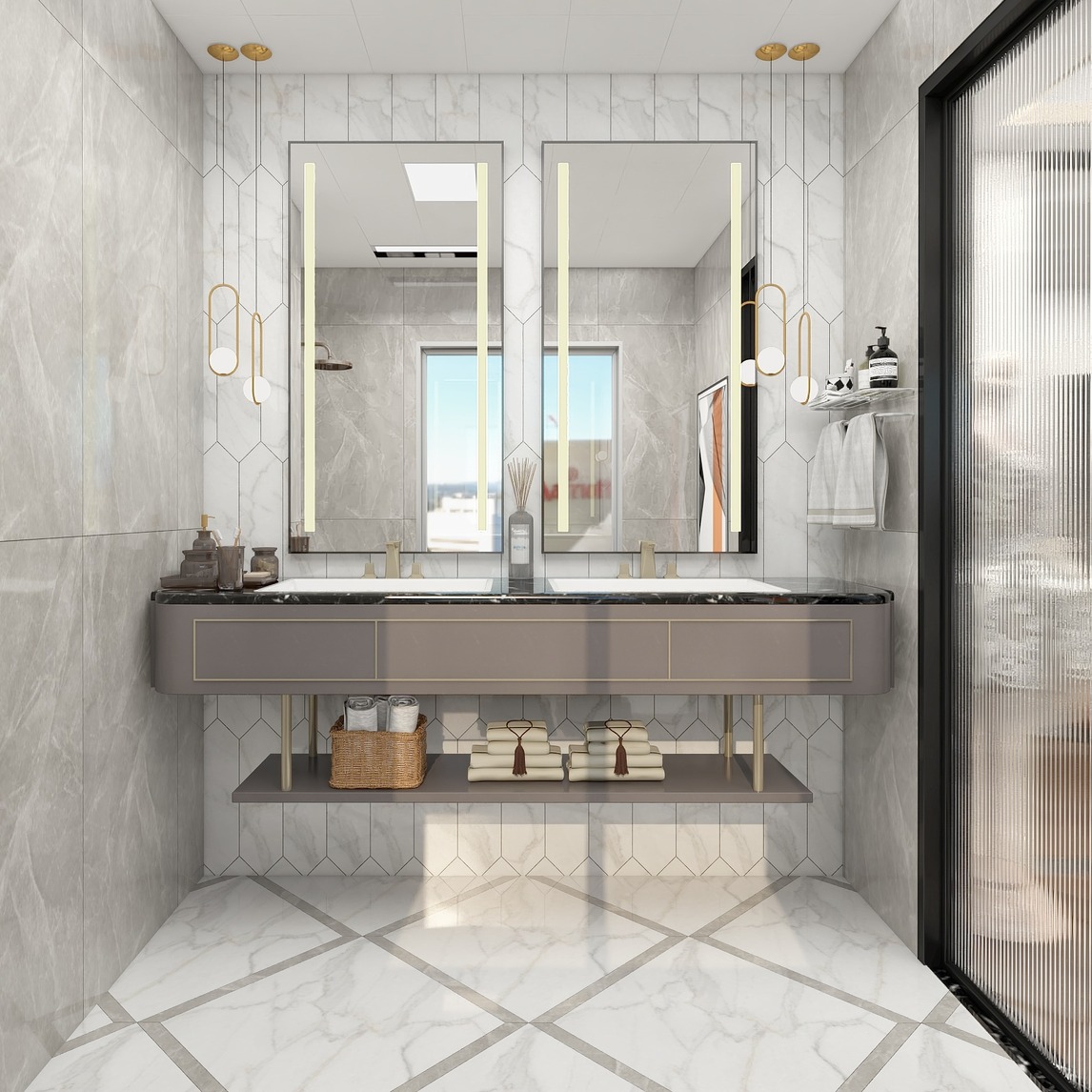 轻奢风卫生间,看这里