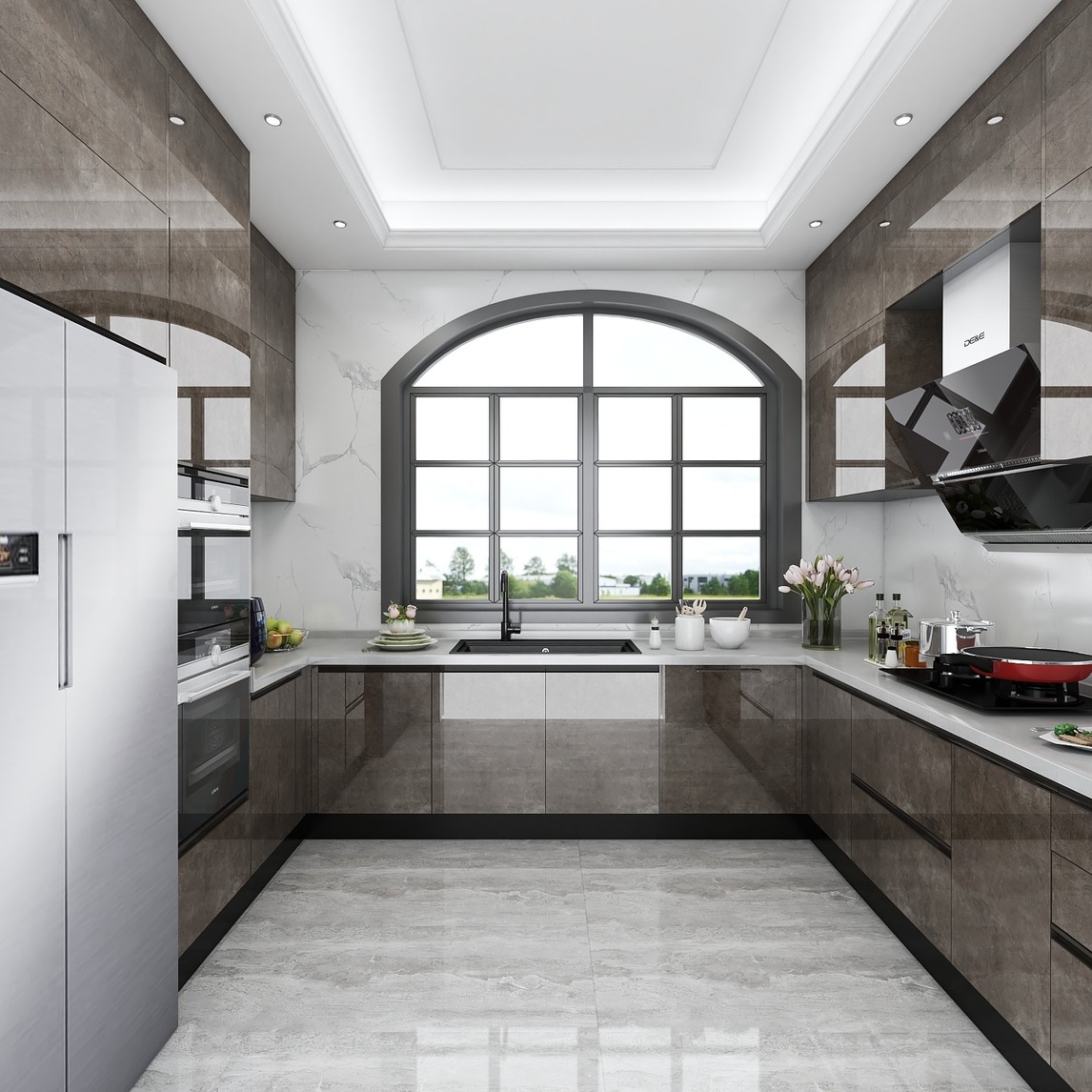 现代化轻奢大面积橱柜定制