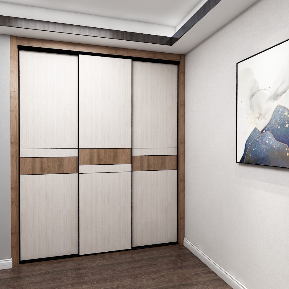 推拉式衣柜,用起来比看起来大 - 华廷熙泰全屋定制:潮州店设计效果图