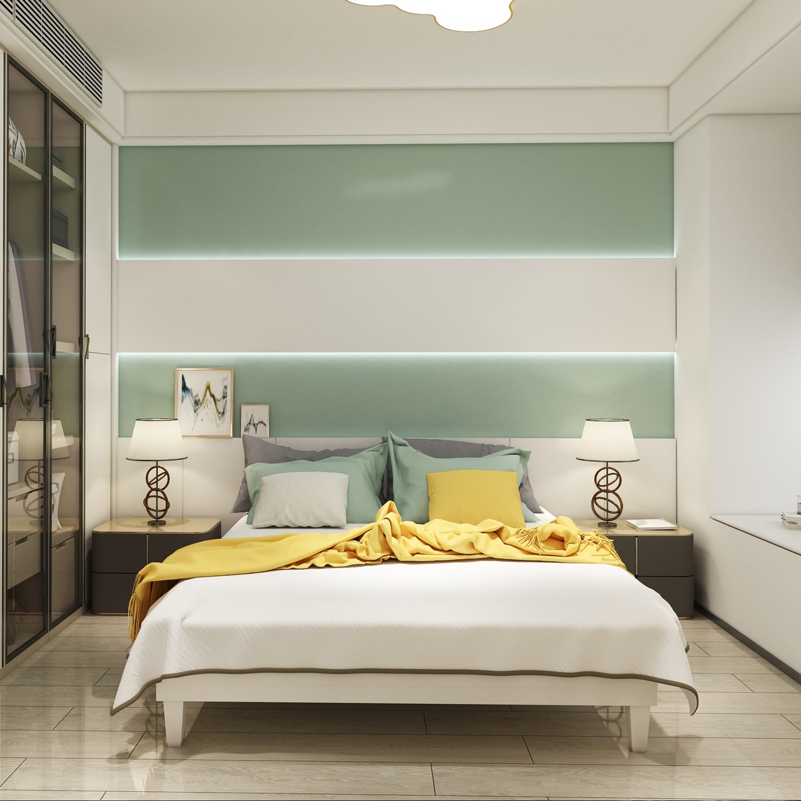 马卡龙色系卧室梦也是甜的吧