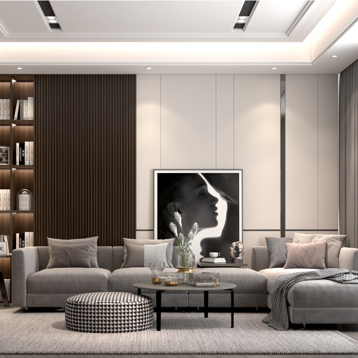 轻奢客厅全屋定制这么装