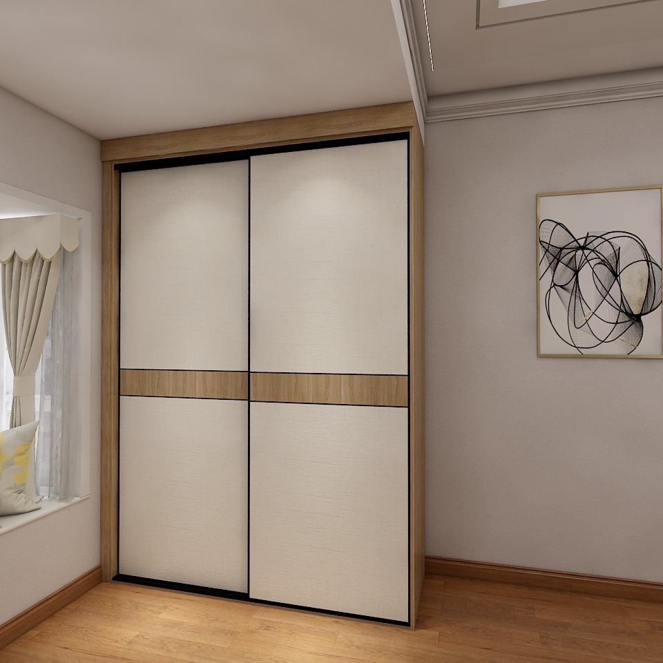 白色简约的定制衣柜