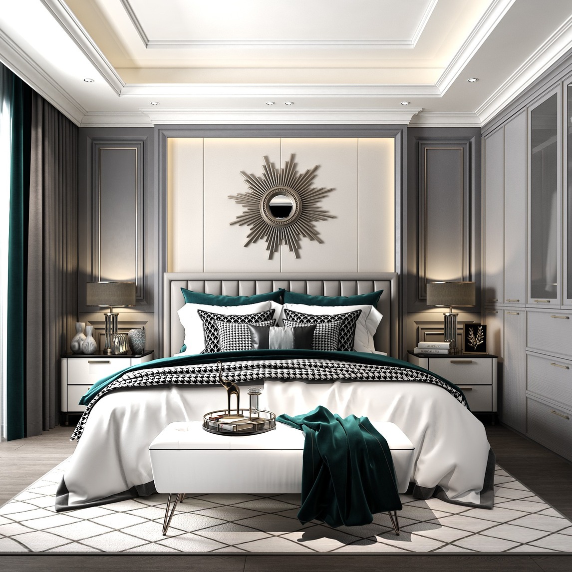 复古轻奢风卧室,惊艳了上一个世纪的时光