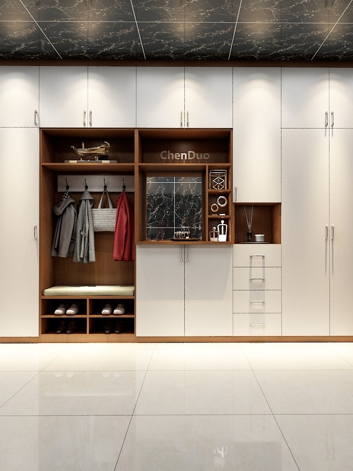 整面墙的柜子,收纳能力很强