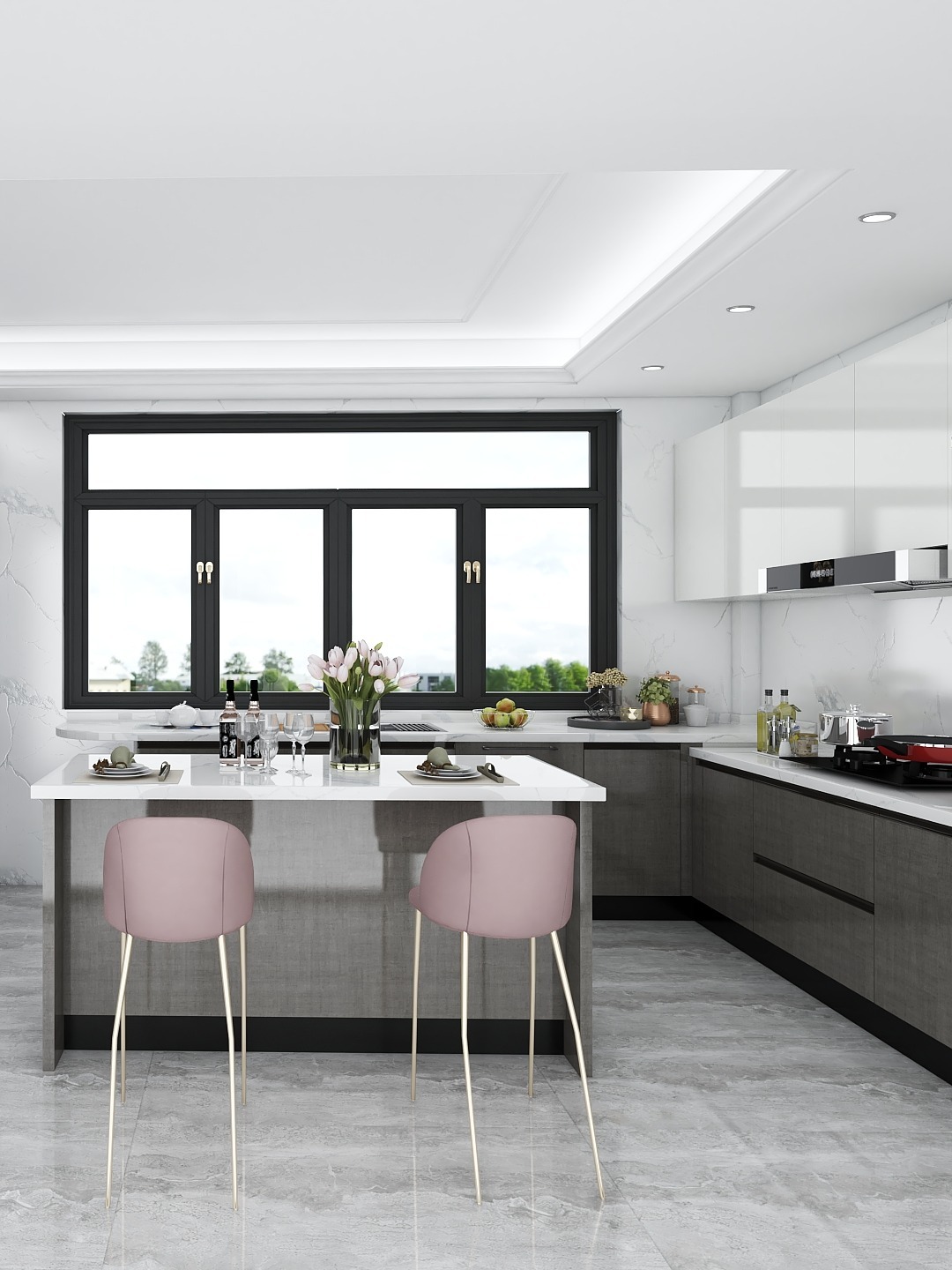 白加灰的厨房耐脏