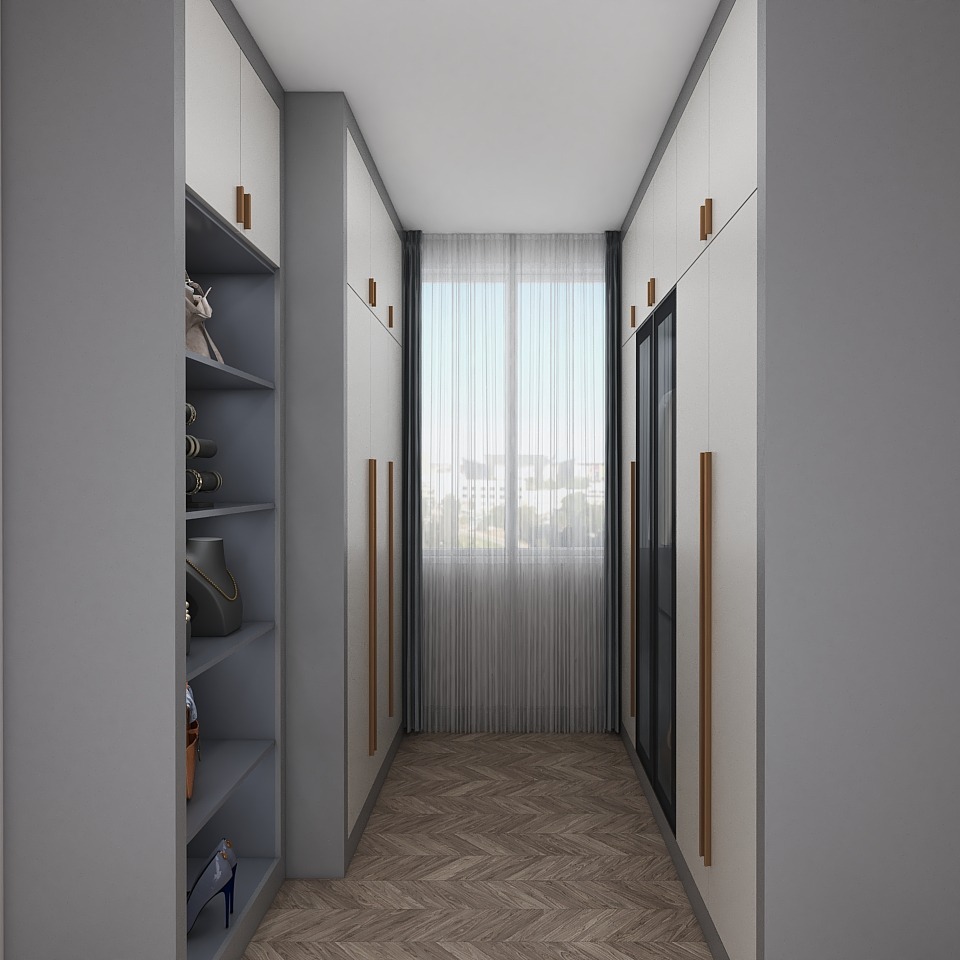 现代简约定制柜 - 蒂诺一龙溪店设计效果图 - 躺平设计家