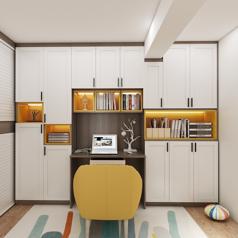 嵌入式书桌也太省空间了