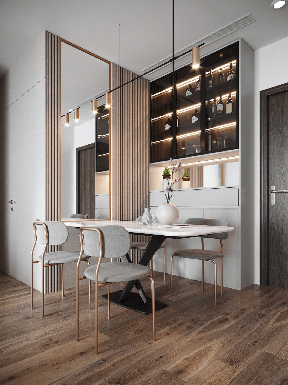 极简餐边柜设计