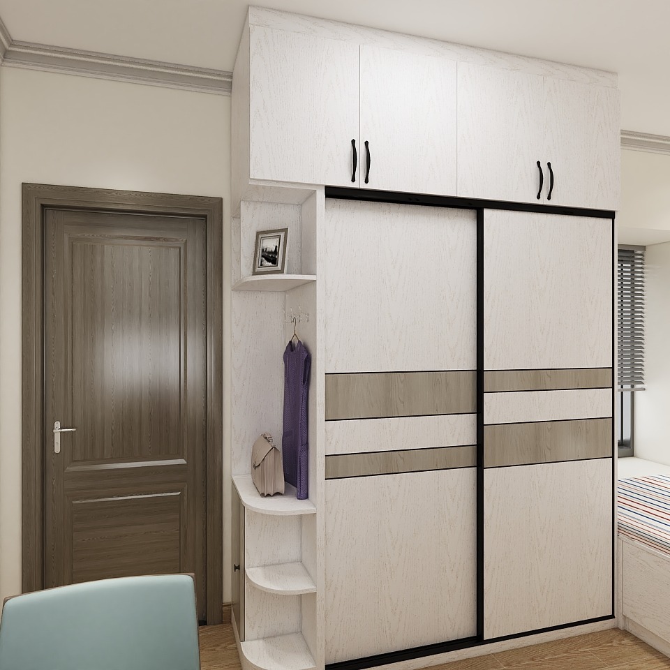 欧式暖白的衣柜,喜欢就好 - 华廷熙泰全屋定制:潮州店设计效果图 - 每