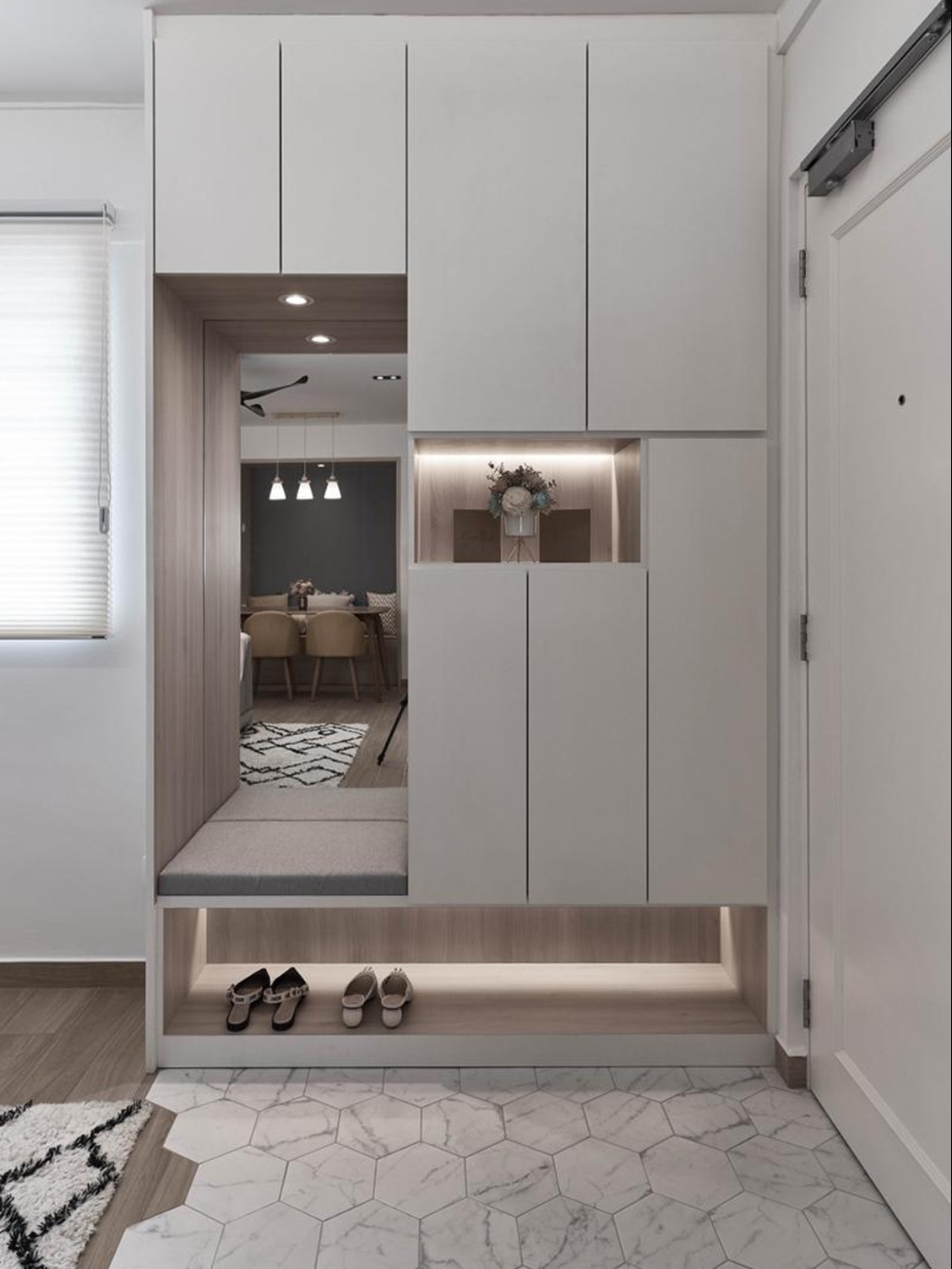 简约入户玄关柜定制设计 - 居美术设计效果图 - 每平每屋·设计家