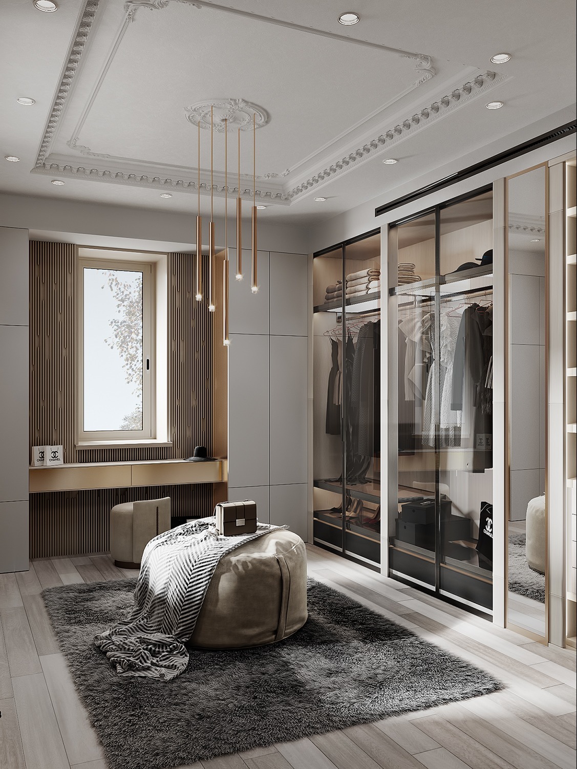 整体开放式衣帽间