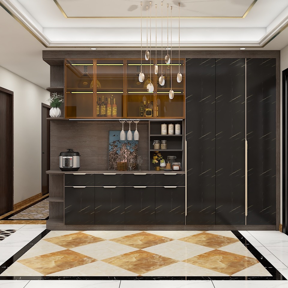 餐厅瓷砖的拼花太美了