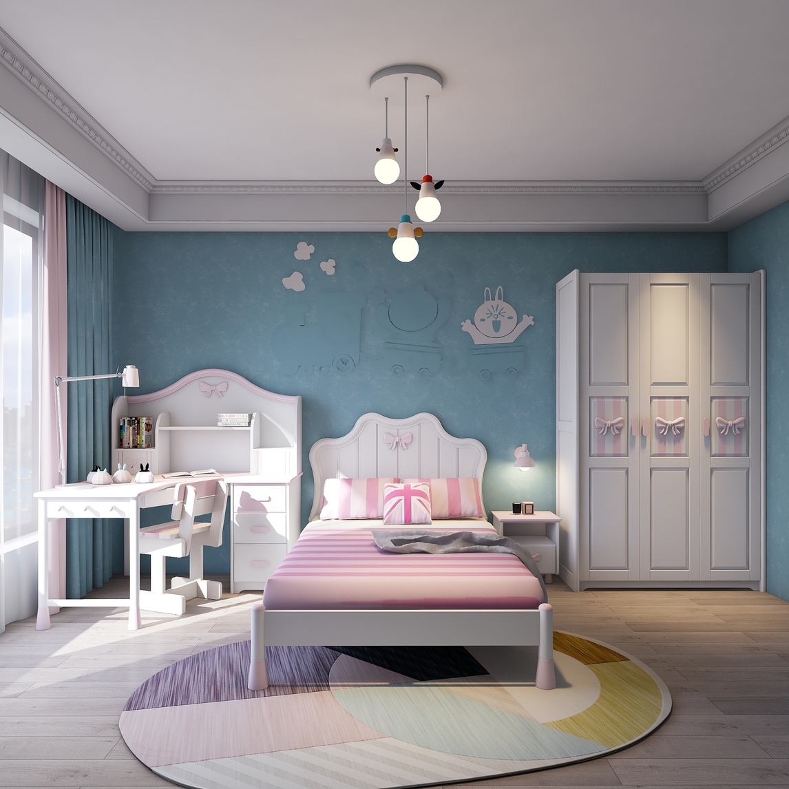 萌哒哒的公主儿童房