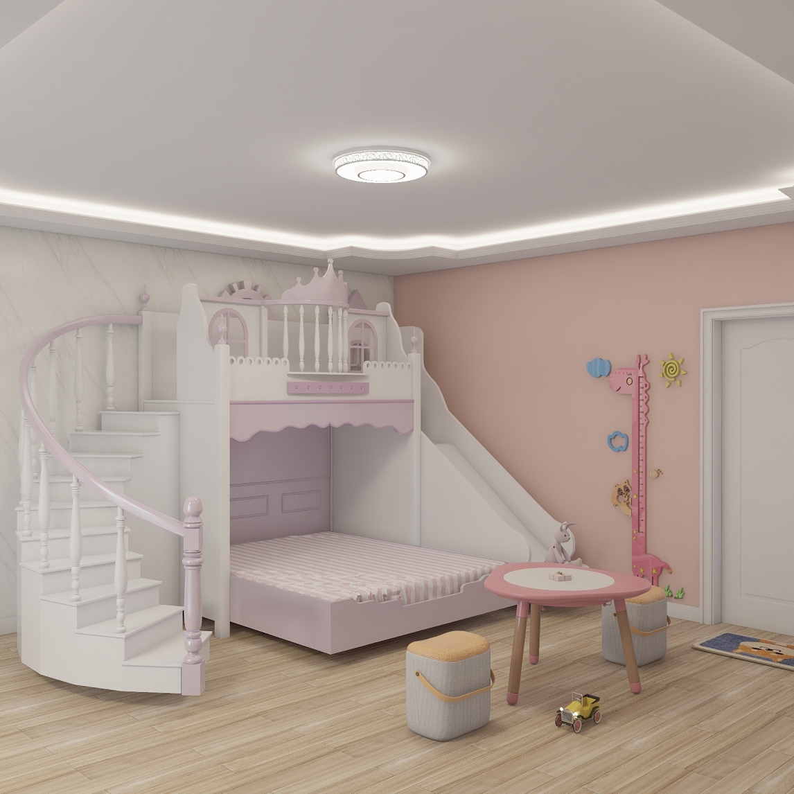 儿童房 公主房|空间|室内设计|张美丽效果图 - 原创作品 - 站酷 (ZCOOL)