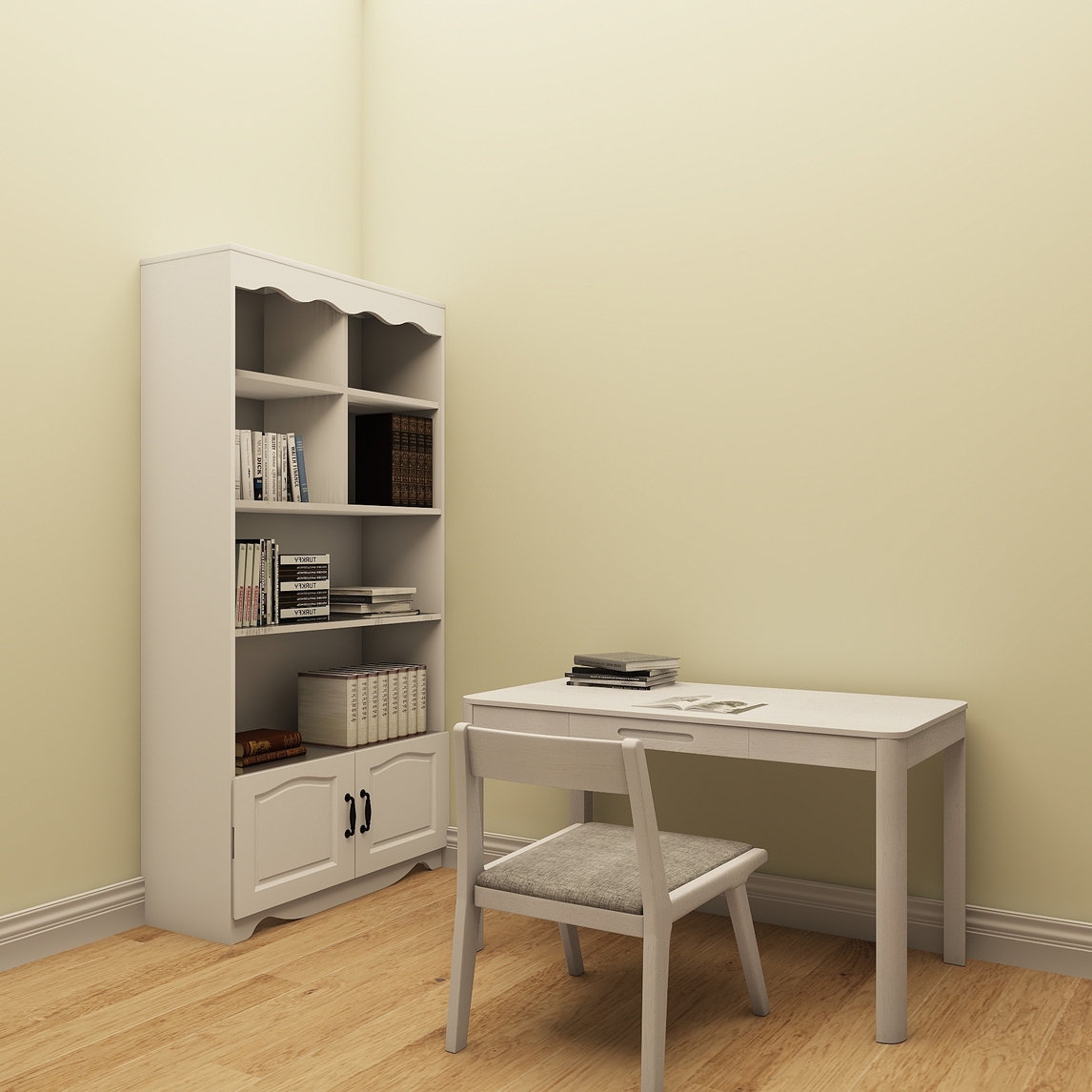 北欧风儿童书房一角