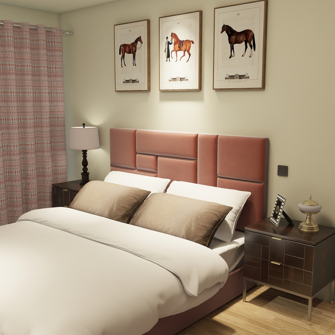 复古风卧室睡眠区 - 沈敏设计效果图 - 每平每屋·设计家