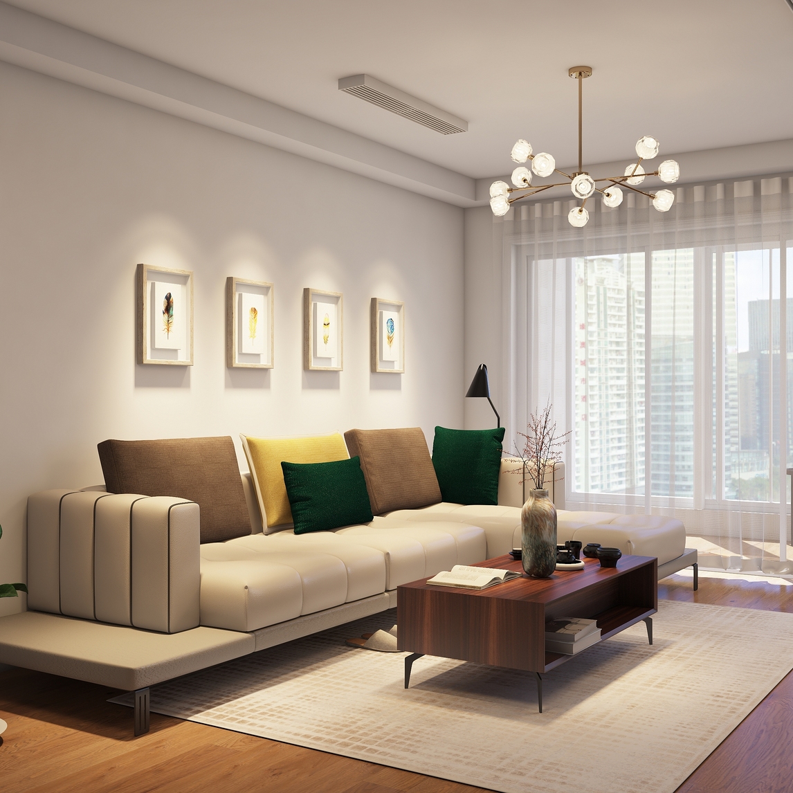 优梵艺术混搭客厅风格场景