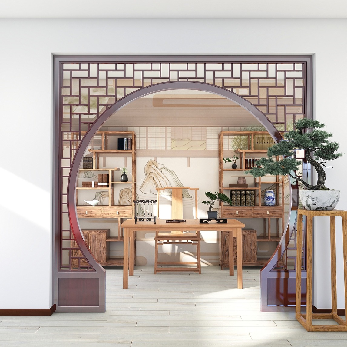 中式风书房,打造古典禅意空间