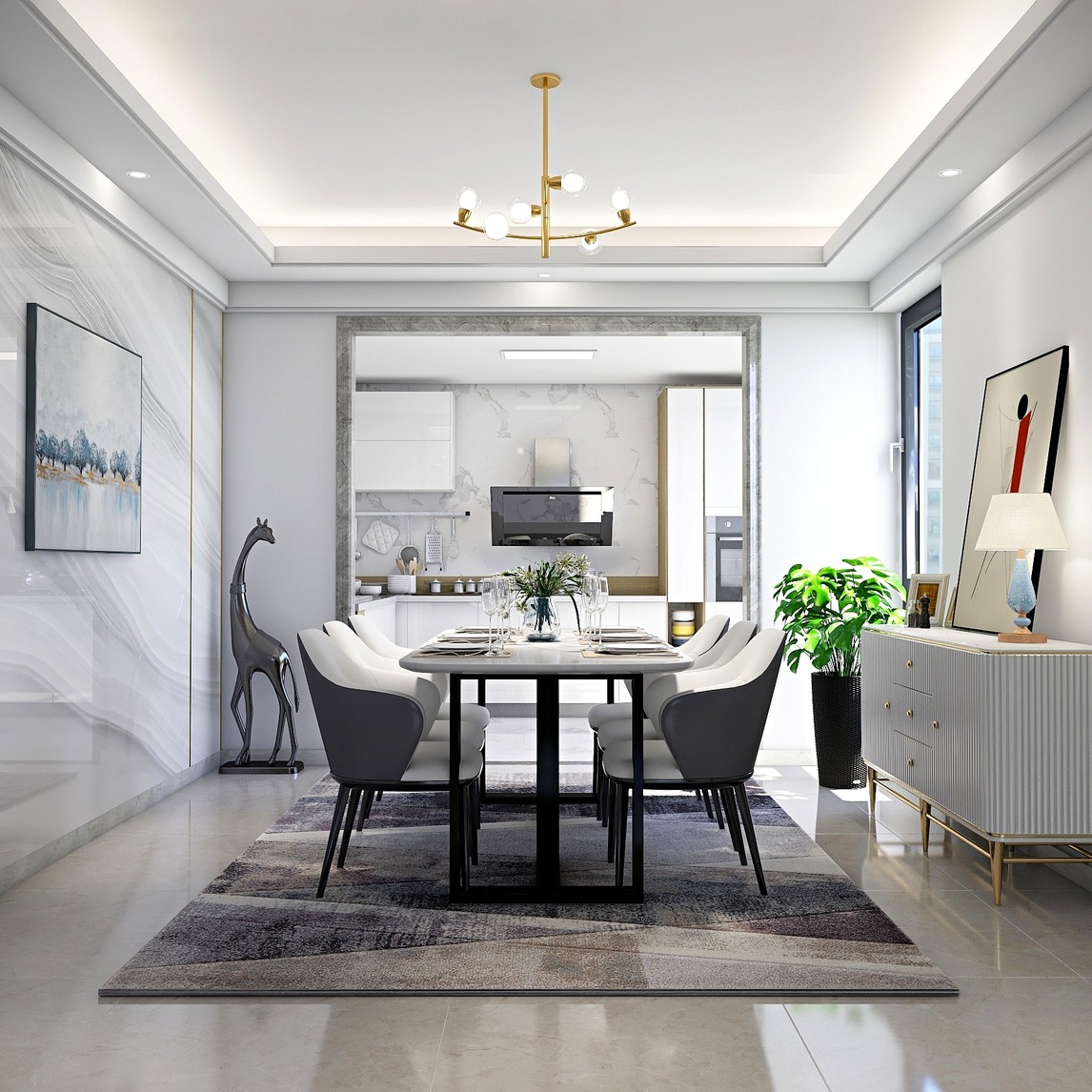 现代简约轻奢餐厅