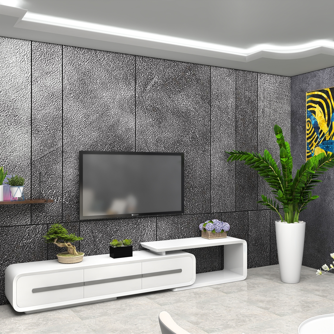 复古水泥墙客厅设计