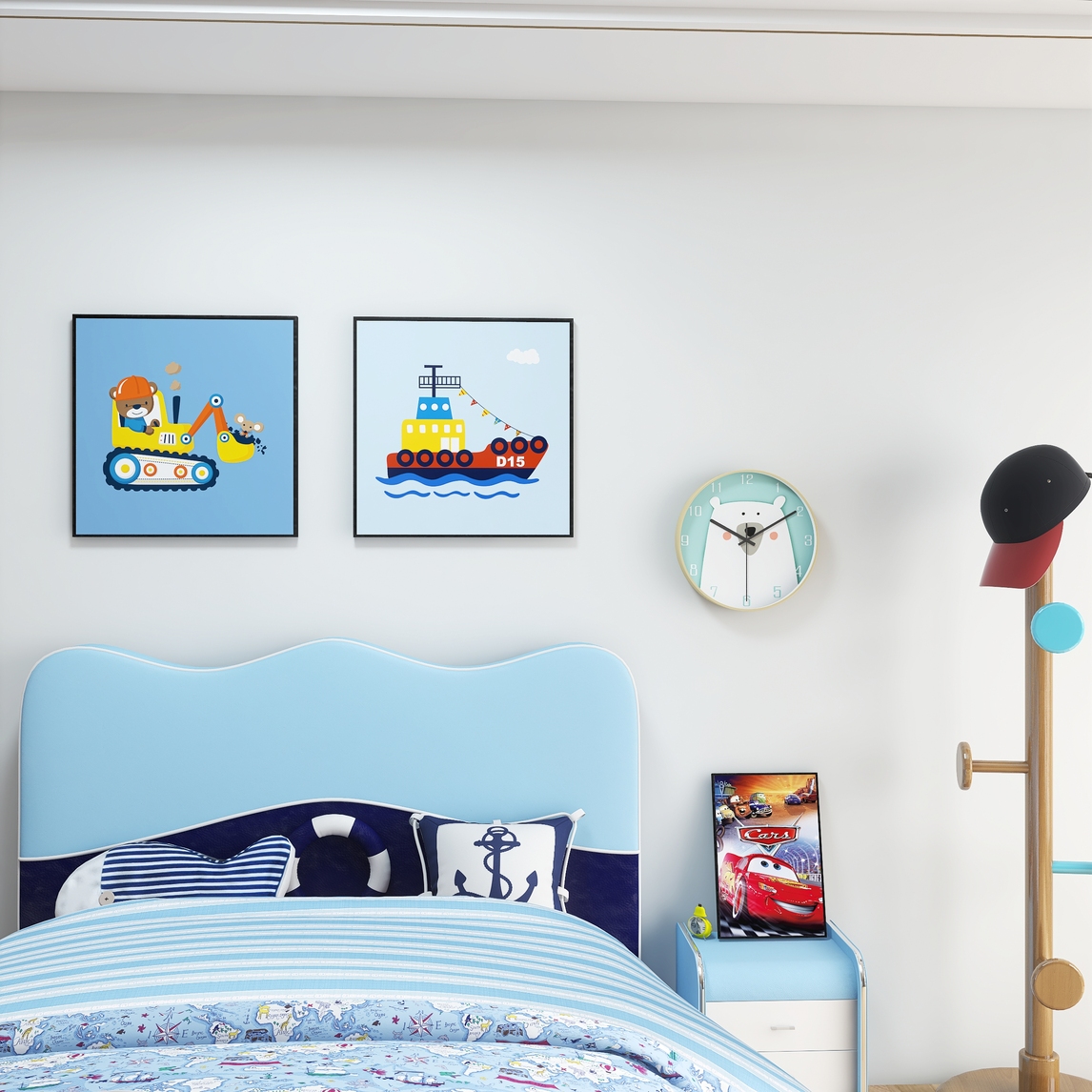 儿童房装饰画床头挂画卡通墙画墙面墙壁画